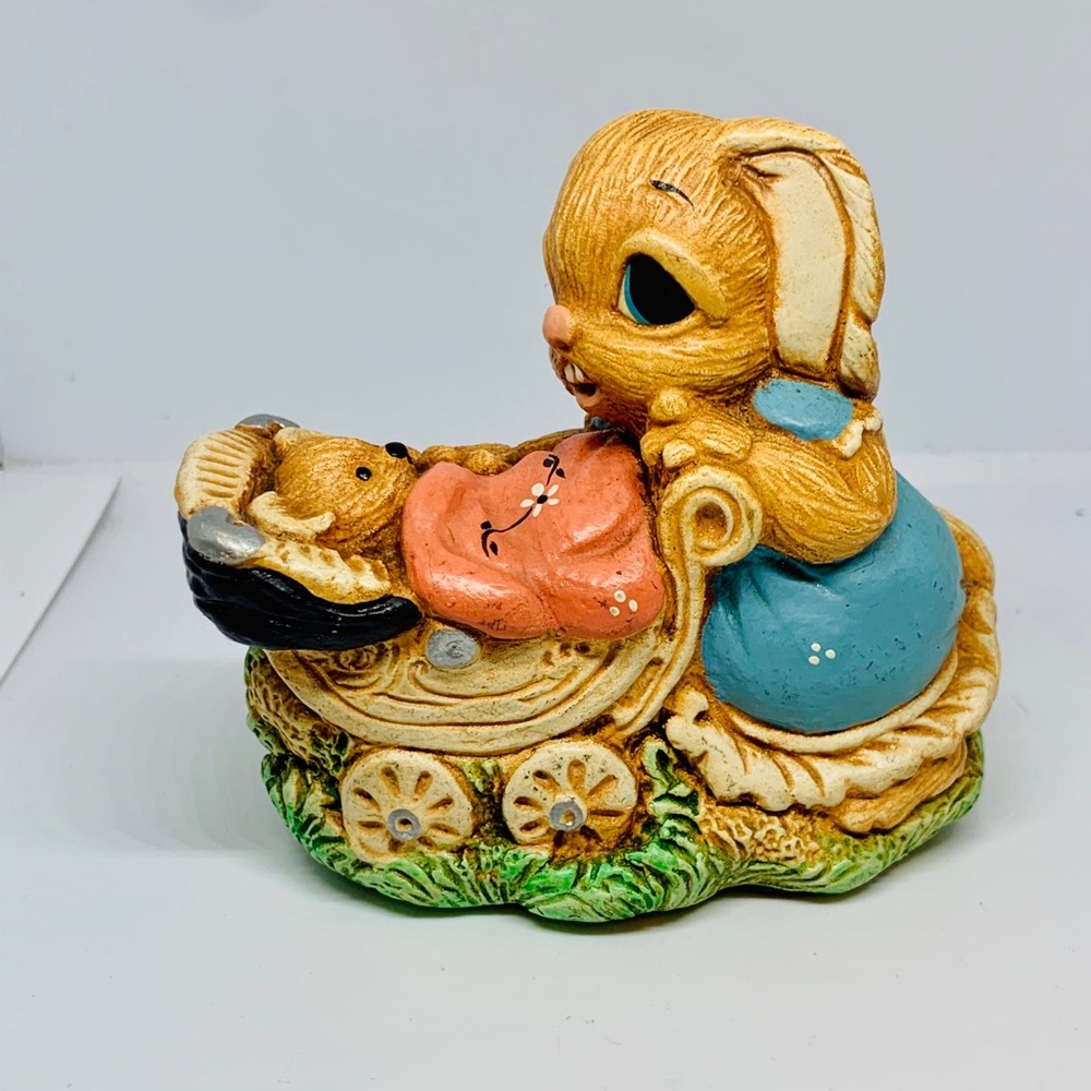 Vtg Woodlander Hand Painted Stone Ware “Baby Doll”